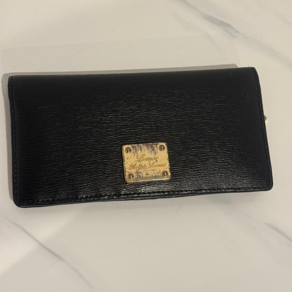 Lauren Ralph Lauren Black Wallet with Gold Accent
